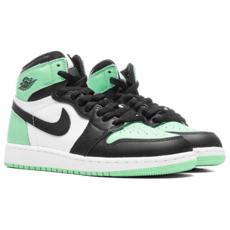 Air Jordan 1 Retro High OG GS Green Glow Детские кроссовки Белый Черный FD1437-130