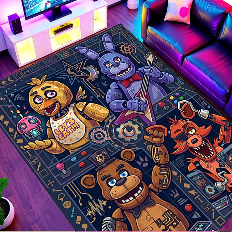 Коврик с принтом Five Nights at Freddy's, Моющийся напольный ковер, Для прихожей, Общежития, Прачечной, Офиса, Кабинета, Домашний декор, Подарок на День Рождения, Рождество