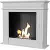 Portal Bioethanol Fireplace NOVEMBER TÜV White Self Assembly with Glazing Set