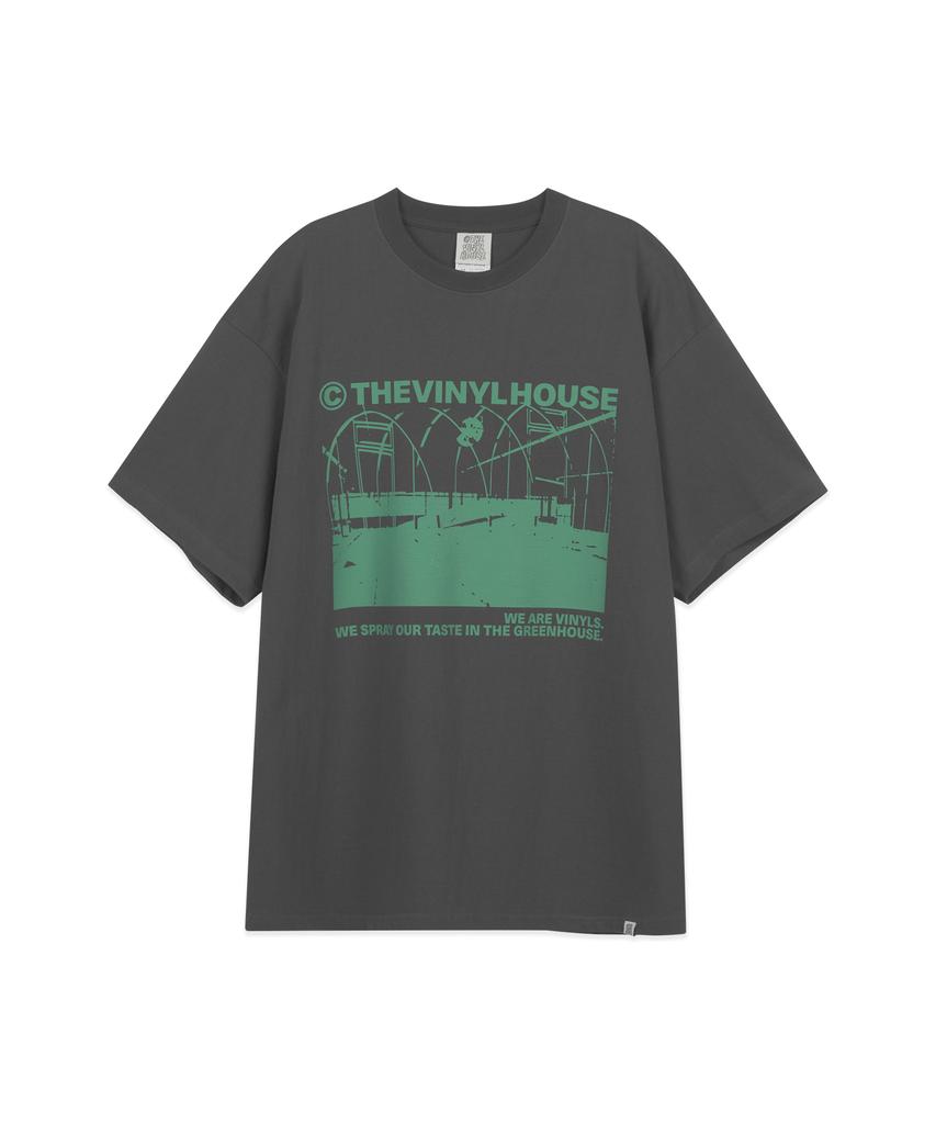 THEVINYLHOUSE Футболка с принтом теплицы Угольный (Vh2Dsut518A)