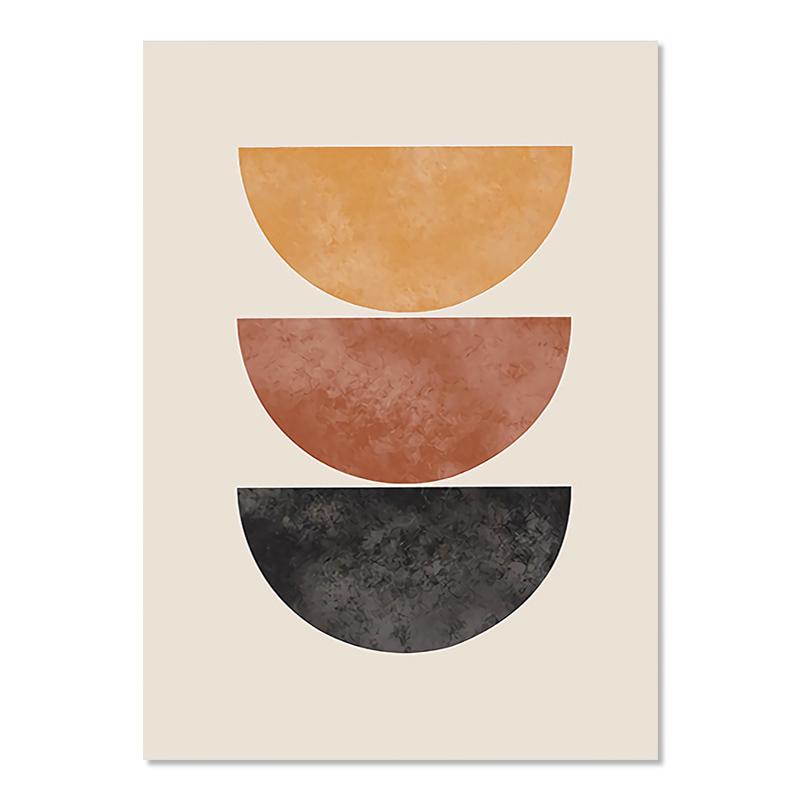 Бохо Монстера Пальмовый Лист Настенные Панно Линии Геометрии Художественный Плакат Солнце Луна Настенные Плакаты Абстрактное Искусство Живопись Cuadros Decorativos