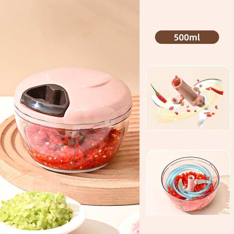 500/900 мл Ручная мясорубка Измельчитель чеснока Вращающаяся чеснокодавилка Измельчитель Овощерезка для лука Кухонные аксессуары для приготовления пищи