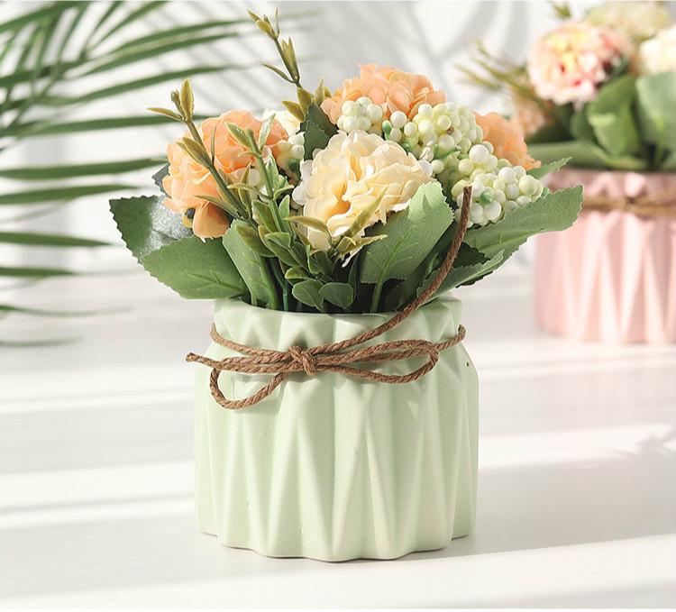 Fake Bonsai Artificial Flower Plant Potted Green Planting Wedding Home Decoration Small Ornaments De