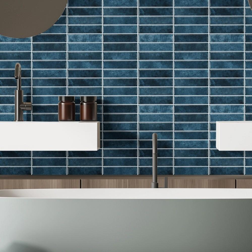 Самоклеящиеся 3D Стерео Настенные Наклейки Водонепроницаемые Имитация Плитки для Кухни Ванной