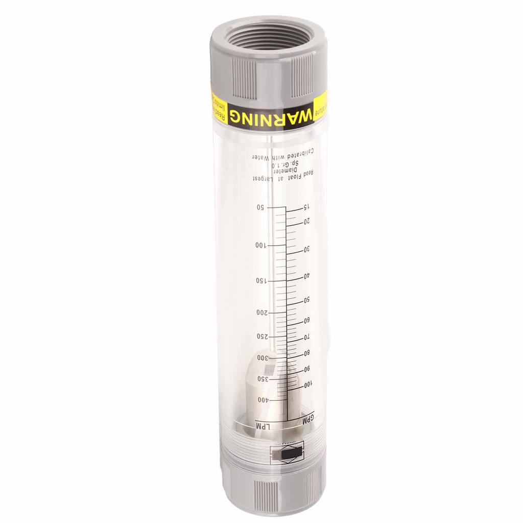 LZM‑40G Tube Type Acrylic Plexiglass Liquid Flowmeter Internal Thread G1‑1 2  Or BSP 10‑100GPM