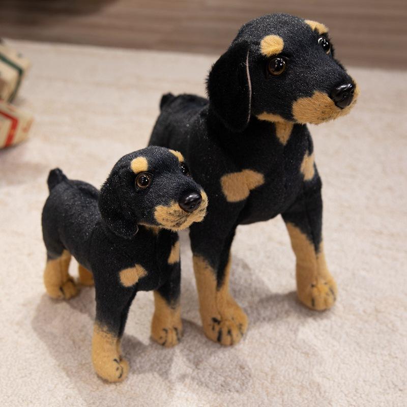 Милая имитация черной собаки кукла плюшевая игрушка щенок собака кукла украшение для дома детская успокаивающая тряпичная кукла