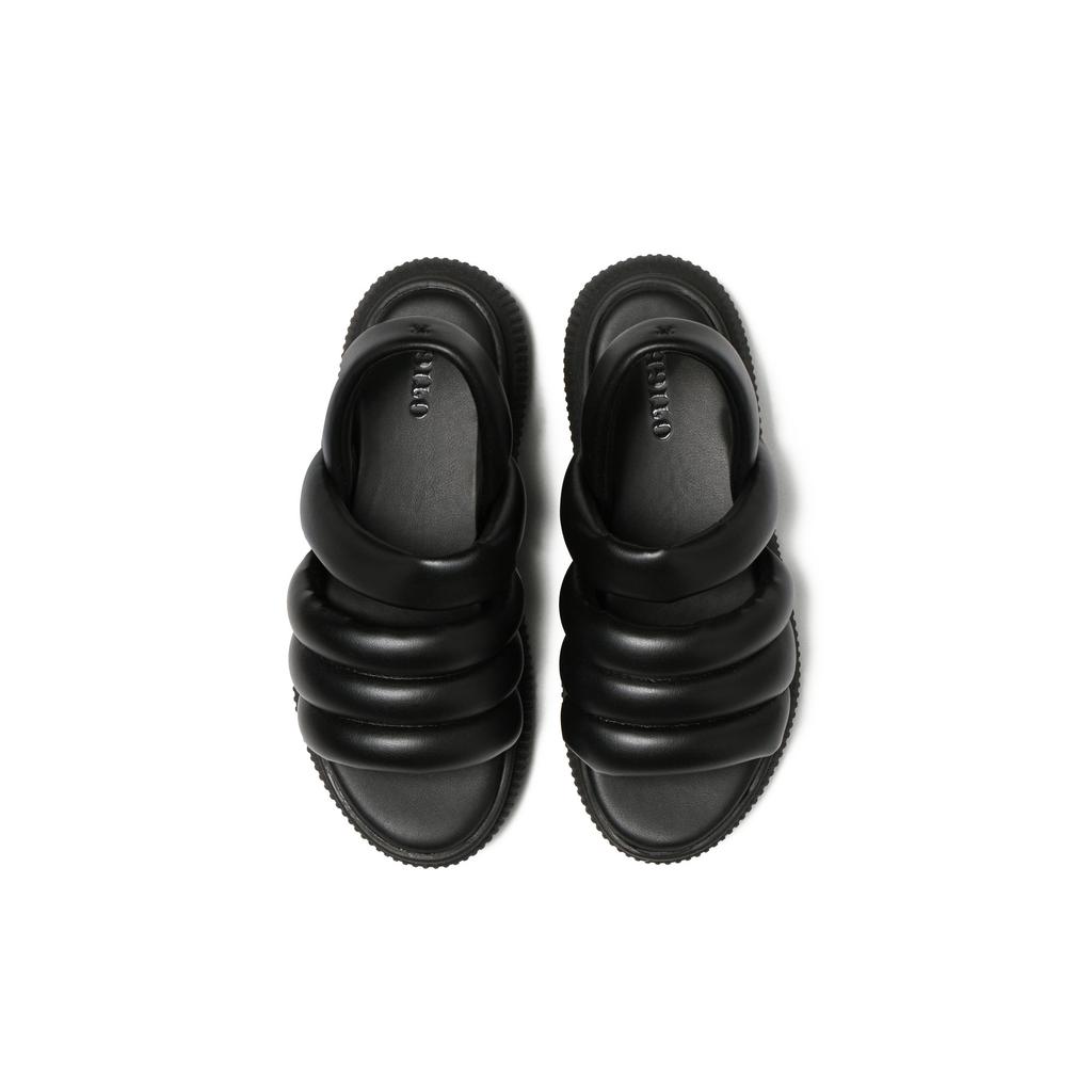 ONITSUKA TIGER Женские сандалии с круглым носком, слипоны, удобные, модные, пляжные, черные 1182A623-001