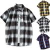 Мужская клетчатая рубашка, рубашка с коротким рукавом, летняя повседневная одежда