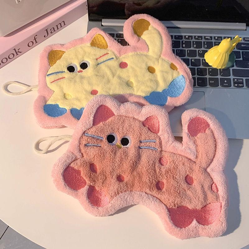 Впитывающее полотенце для рук для ванной комнаты Кавайный утолщенный носовой платок Настенное полотенце для рук Кухонное полотенце для рук Декор комнаты