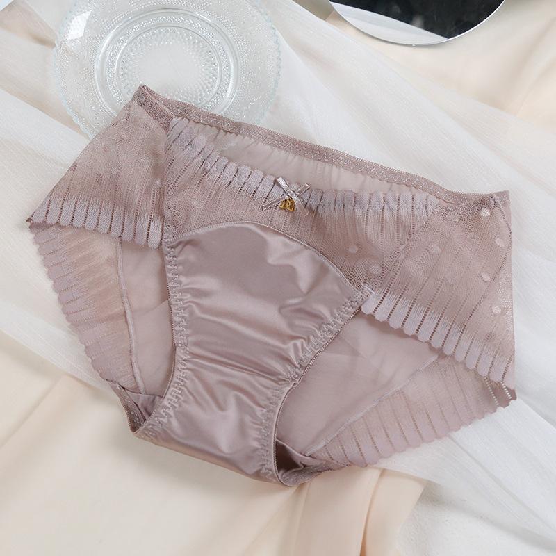 Нижнее белье Ice Silk для весны и лета, женские атласные бесшовные сексуальные треугольные трусики