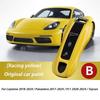 Для Porsche Macan Boxster Cayman Panamera 718 911 Taycan Чехол для ключа автомобиля Бесключевой чехол Оболочка для ключа Автомобильные аксессуары Защитный чехол