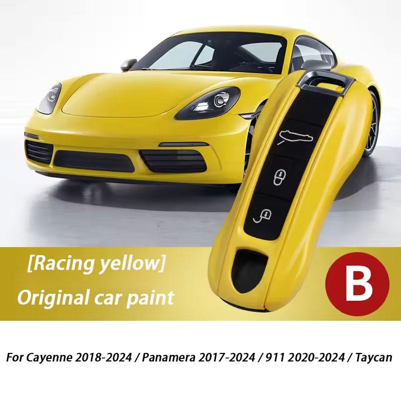 Для Porsche Macan Boxster Cayman Panamera 718 911 Taycan Чехол для ключа автомобиля Бесключевой чехол Оболочка для ключа Автомобильные аксессуары Защитный чехол