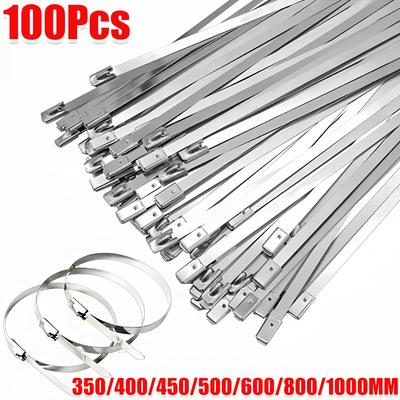 100PC/Bag Rust-proof Self-locking Bundling Large Size Outdoor Fence Metal Binding Tape Vehicles