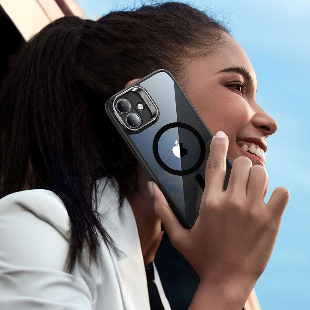 Esr Classic Hybrid Kickstand Halolock Magsafe & Tempered Glass Iphone 16 Plus Clear/Black