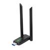 Беспроводная USB-сетевая карта 1300 Мбит/с Gigabit 5G Двухдиапазонный WiFi6 Приемник, Без драйверов