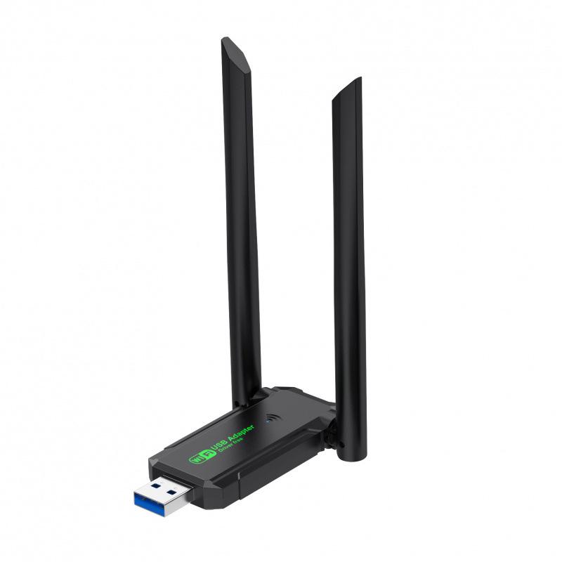 Беспроводная USB-сетевая карта 1300 Мбит/с Gigabit 5G Двухдиапазонный WiFi6 Приемник, Без драйверов