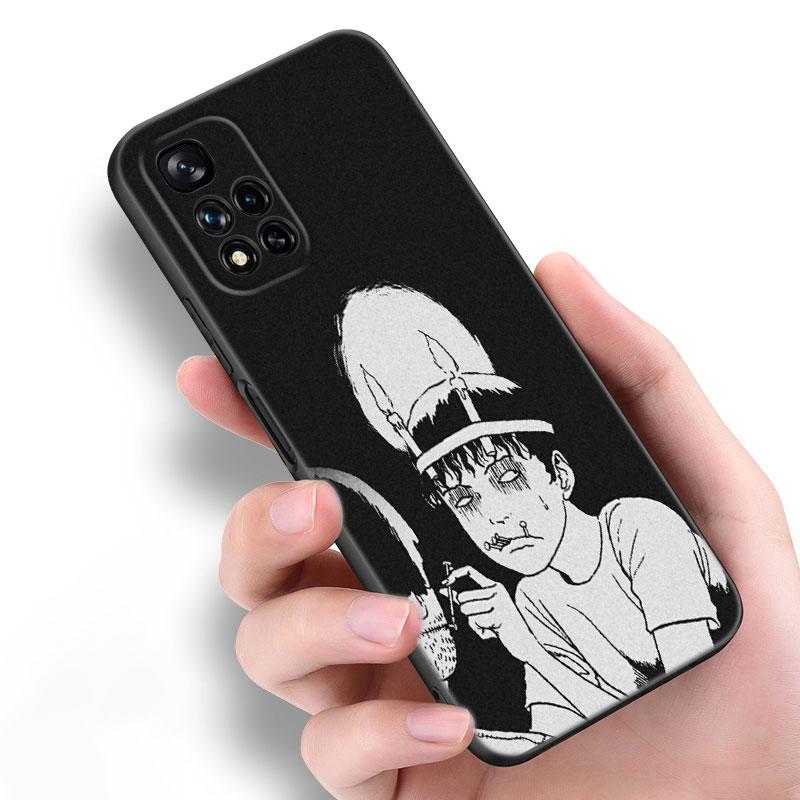 Японский ужас манга черный силиконовый чехол для телефона для Xiaomi POCO X3 X4 NFC F5 M3 M4 M6 X5 X6 Pro F3 F4 GT 5G C55 C65 M5