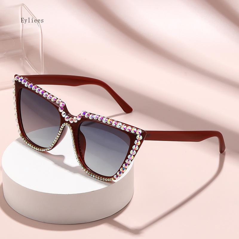 Солнцезащитные очки Cat Eye Luxury для женщин UV400 Мужские бриллиантовые солнцезащитные очки Хрустальные женские очки Солнцезащитные очки со стразами Очки