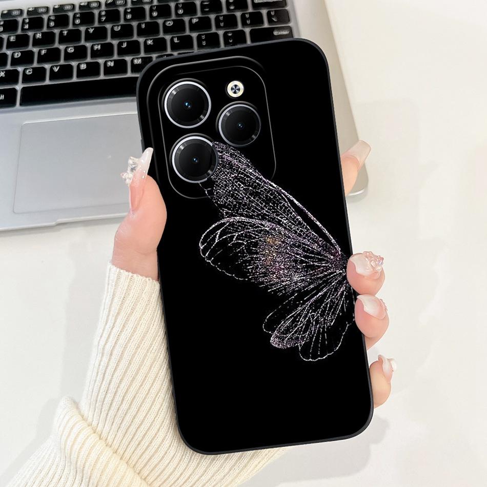 Для Infinix Hot 40 40i 40Pro Красивый Чехол для Телефона с Рисунком Розы и Бантом Для Infinix Hot40 40 Pro 40i Мягкие Силиконовые Ударопрочные Чехлы