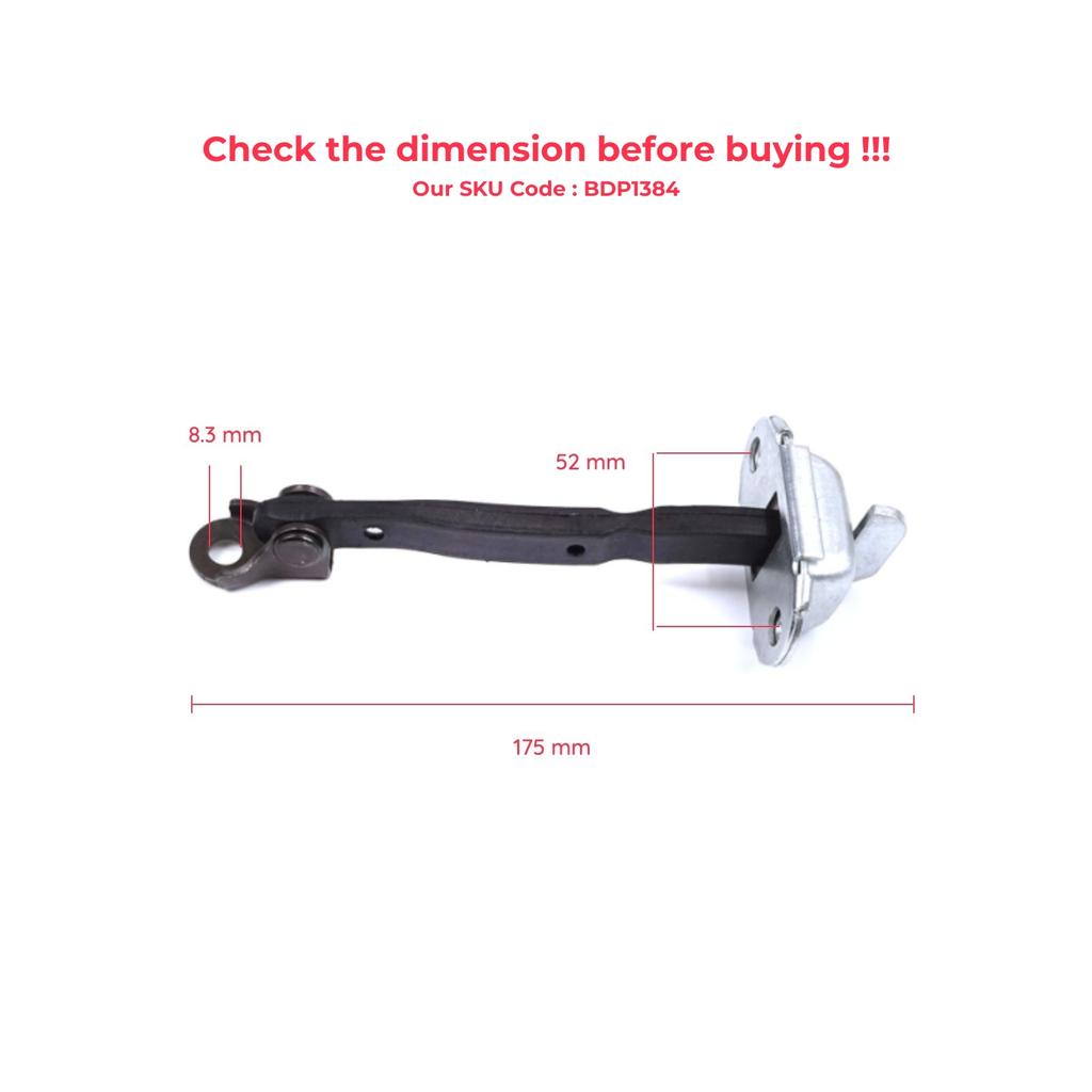 BDP1384-1 2 Pieces Rear Door Stop Check Assy Limiter Strap for Toyota C-HR MK1 X1 AX10 AX50 2016-2024 68630F4010