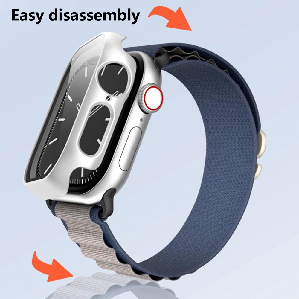 Закаленное Стекло+Чехол Для Apple Watch 42мм 46мм 45мм 44мм 41мм 40мм Жесткий ПК Защитный Чехол на Экран iWatch Серии 11 10 9 8 7 6 SE3