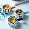Мини керамическая чашка для молока, кувшин для сливок, многофункциональная тарелка для приправ, маленький кофейник, уксус, соус с ручкой