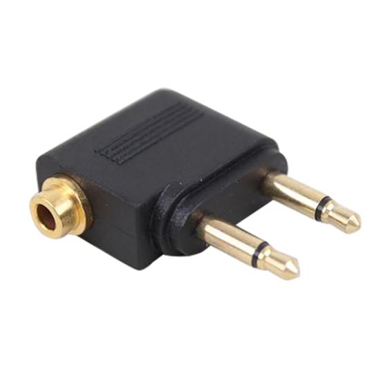 3,5 мм гнездо на 2 штекера стерео гарнитура для самолета ушной аудио адаптер конвертер