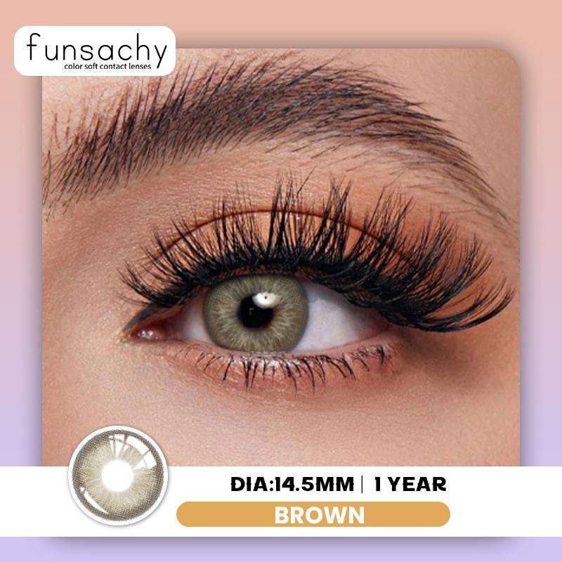 FUNSACHY 1 Pair Natural Blue Contact Lenses for Eyes Korean Fashion Color Eye Contacts Cosmetics Eye Makeup High Quality Lenses