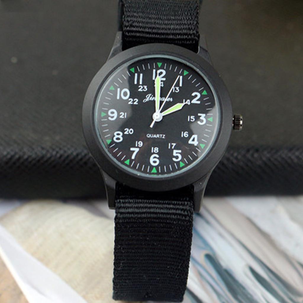 Glow In The Dark Canvas Watch Night Luminous Wristwatch For Men Women Unisex Vintage Style Casual Fashion Accessories