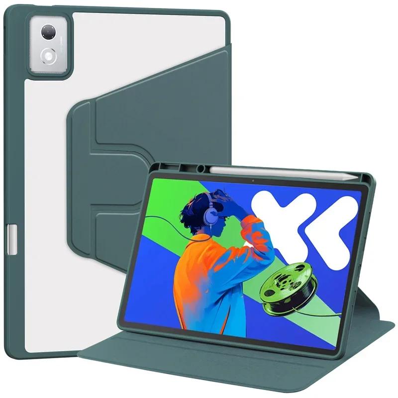 Чехол для Lenovo Idea Tab Pro с держателем для стилуса, 360 градусов вращающийся, прозрачный акриловый жесткий чехол-кожух для Idea Tab Pro 12.7 tb373fu