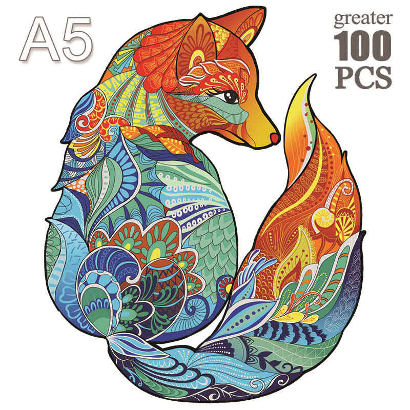 Нетоксичная деревянная головоломка с животными для взрослых и детей A3 A4 A5 3D дерево DIY поделки в форме Рождественский подарок Деревянная пазл-головоломка Подарки Новое