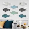 20 Pcs Wooden Fish Wall Decor Painted Fish Ornaments Nautical Coastal Theme