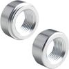 DEWHEL Пара 3/8" NPT Резьба для труб Алюминиевый Приварной Фитинг-Пробка (Серебряный)