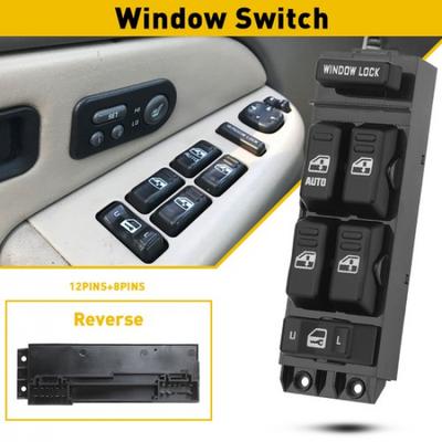 Переключатель стеклоподъемника для 2000-02 Chevrolet Tahoe Silverado 2500 HD GMC Yukon Передний левый