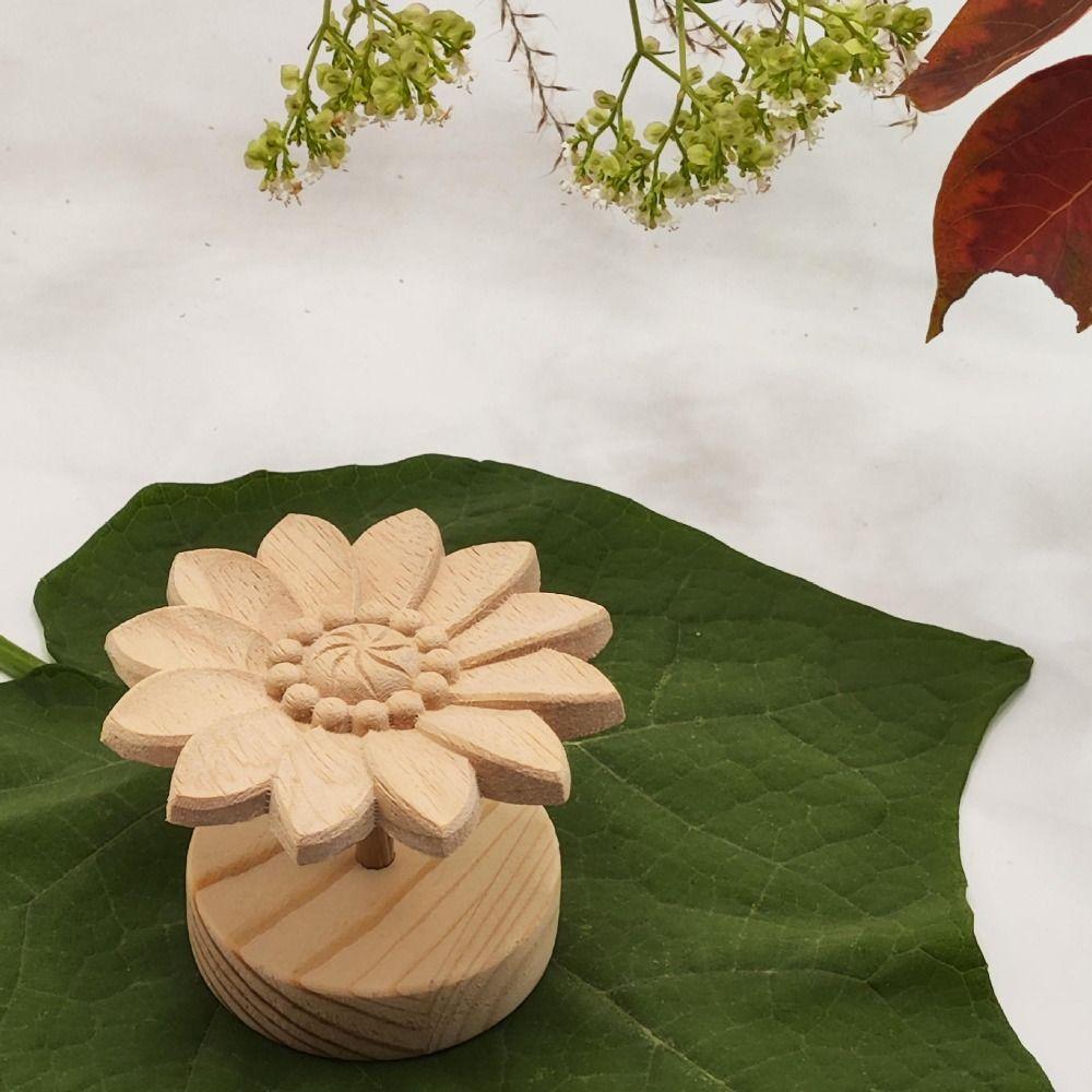 Refillable Wooden Daisy Essential Oil Diffuser DIY Fireless Aromatherapy Diffuser  Sleep Aid