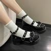 Милые милые туфли в стиле Лолиты с пряжкой в форме сердца, женские туфли Мэри Джейн на платформе с застежкой-бабочкой и ремешком на щиколотке в готическом стиле