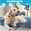 Yousheng Christmas Dog Rope Toy 5 Knots Tough Tug Toy Rope Indestructible Dog Chew Rope Toy for Aggressive Chewers Large Breed Dogs Teeth Cleaning Tug