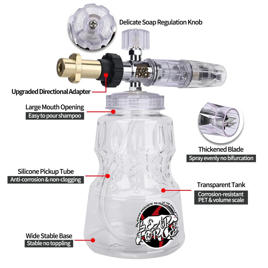 Мойка высокого давления из алюминиевой пены, насадка для пены, автомойка, пенообразователь для Karcher Elitech Bort AR Bosch Michelin, мойка высокого давления