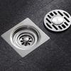 Stainless Steel Square Shower Floor Drain Detachable Odor Proof Bathroom Parts Accessories