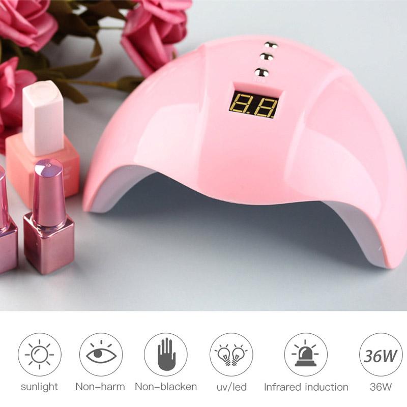 Сушилка для ногтей Маникюрная лампа для фототерапии 36 Вт LED USB Smart быстрая сушильная машина УФ-гель-лак инструмент для нейл-арта
