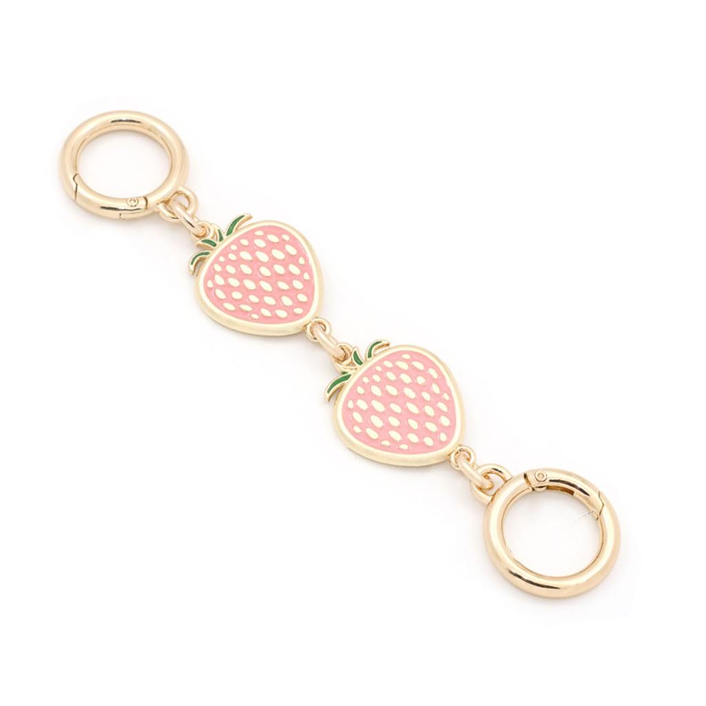 Purse Chain Strap Extender Strawberry Shape Bag Extension Chain Metal Bag Chain Strap Extender DIY Replacement Chains