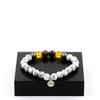 Stones and Minerals. Ruby Pearl Bracelet from Mogok, Burma, Myanmar + Yellow Agate + Made In France.