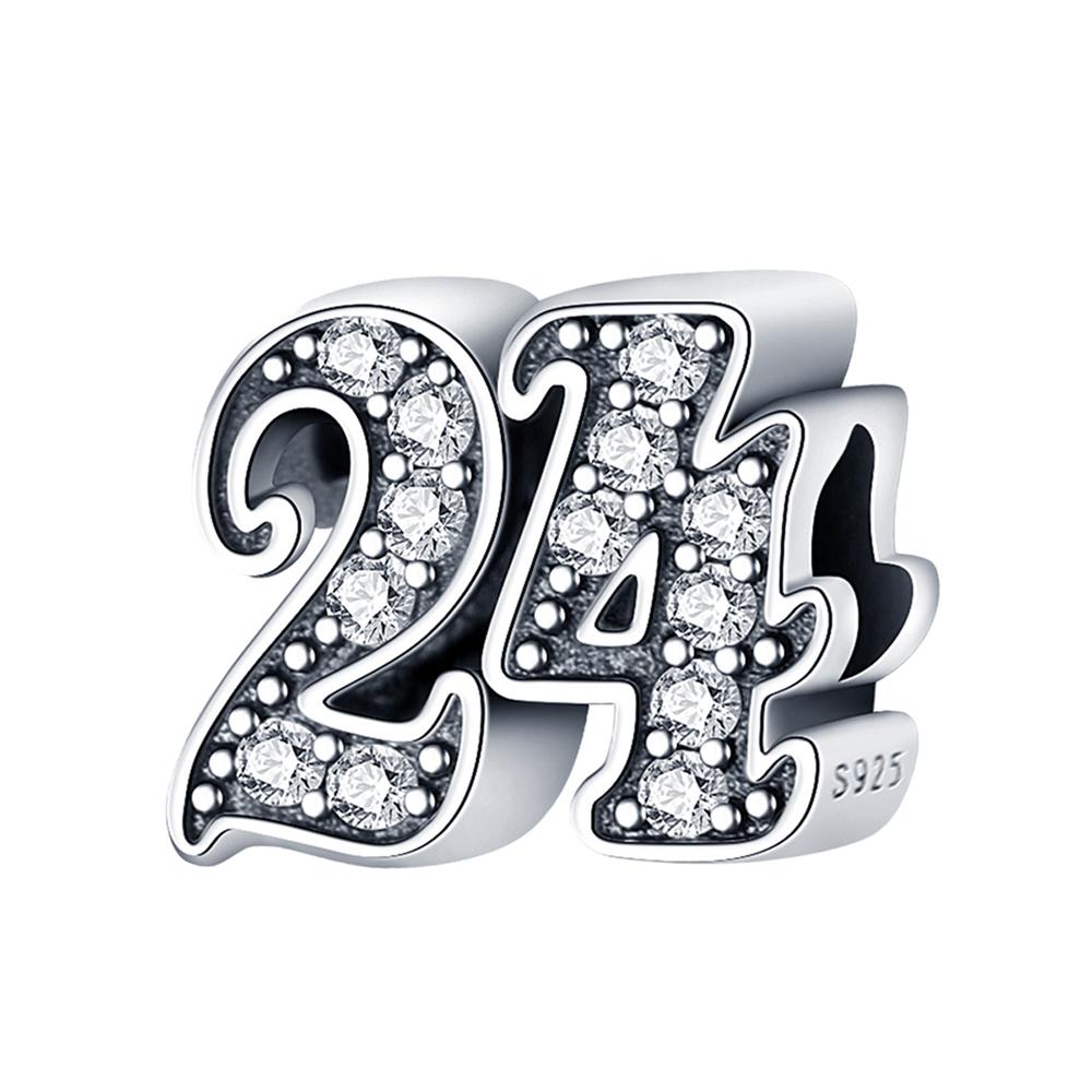 Изящные сверкающие подвески из стерлингового серебра 925 пробы с номером 23, подходящие для модных браслетов и ожерелий, женские ювелирные украшения своими руками, подаркиjavascript: недействительным(0)