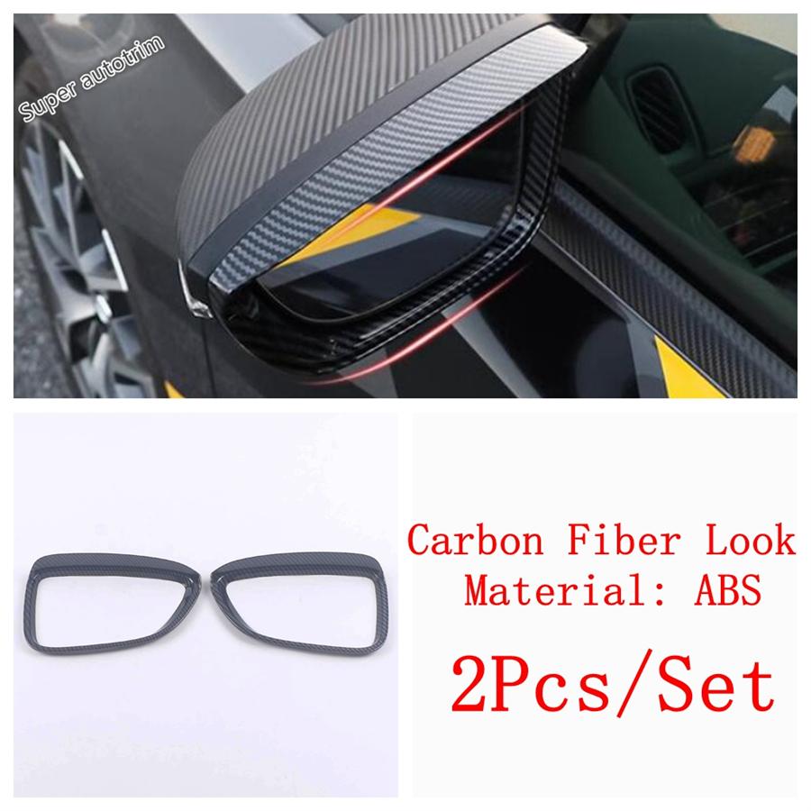 Rearview Mirror Cap Rain Eyebrow Protection Decoration Cover Trim For GAC Trumpchi Empow - 2025 Carbon Fiber Accessories