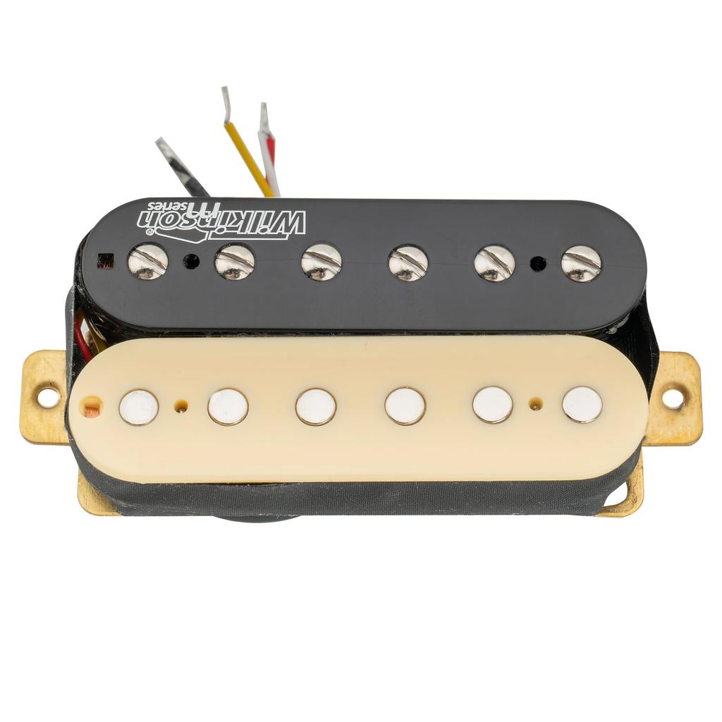 Wilkinson Vintage Tone Alnico 5 Overwound Humbucker Pickup for Electric Guitar Zebra Open-Style Bridge,