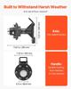Shipping Container Wheels 6-Lug Wheels Kit, Heavy Duty Shipping Container Axle with Ratchet Tie Down-Moves 6 m-12 m, Secure Transport for Dock,