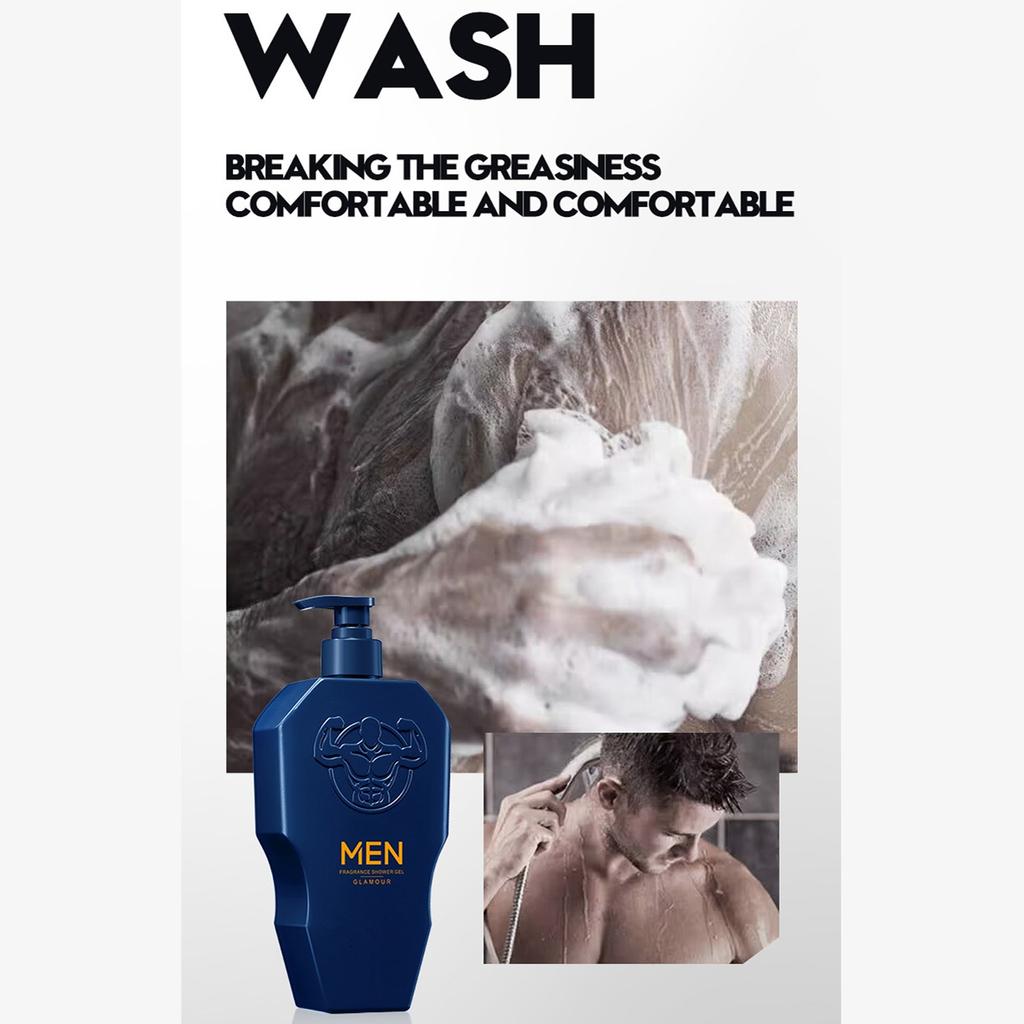 ГЕЛЬ ДЛЯ ДУША ДЛЯ МУЖЧИН GLAMOUR Мужской гель для душа Густая пена Очищающий гель для душа для тела (жидкость 500мл)