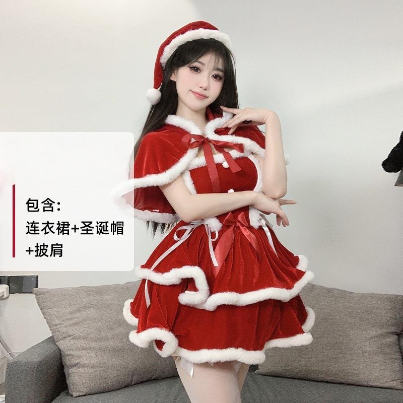 Сексуальное женское белье сексуальный рождественский костюм красное платье-топ-труба костюм зайчика для шоу-герл