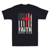 Мужская футболка Faith Retro с флагом США, христианским крестом, Иисусом, забавная