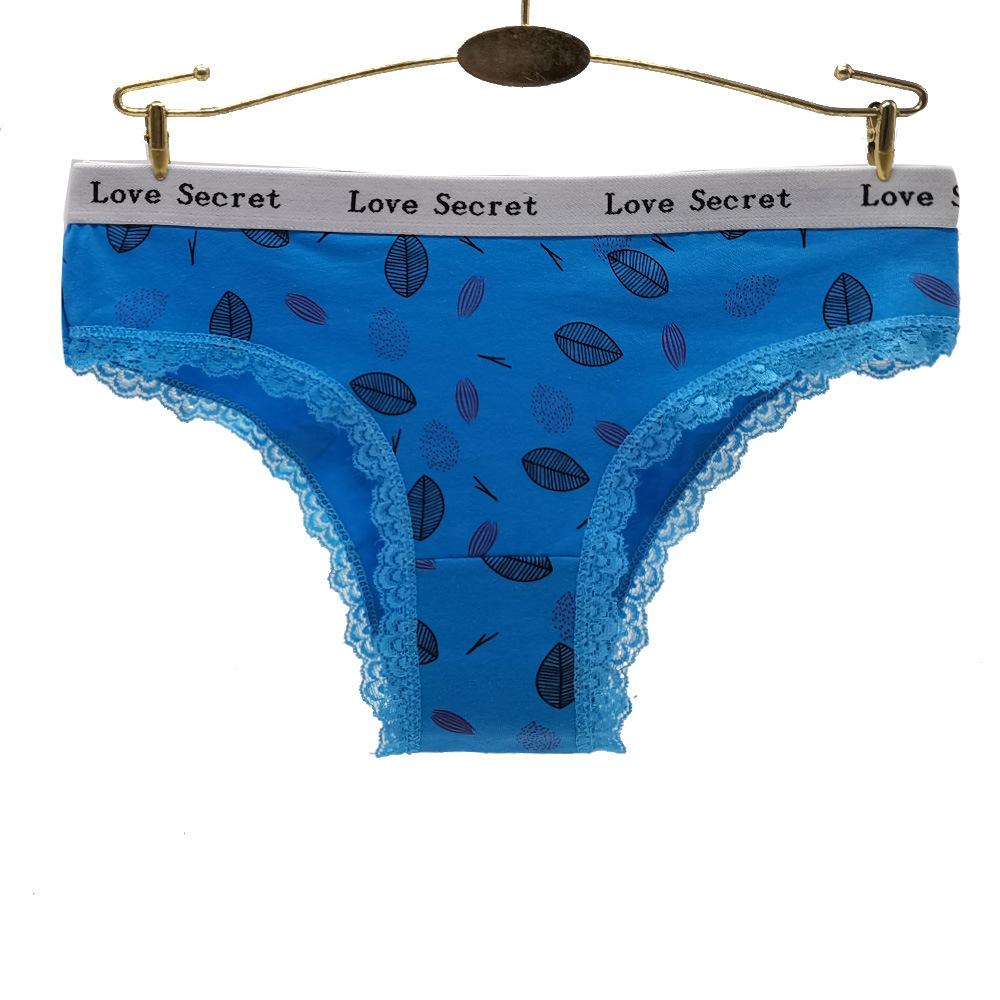 Woman Underwear Women Panties Cotton Floral Print Briefs Ladies Knickers Lingerie Intimates 6 PCS/Lot